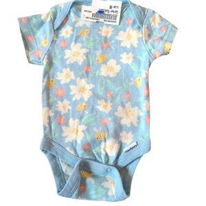 GERBER Onesie Bodysuit‎ Floral Short-Sleeved Size Newborn